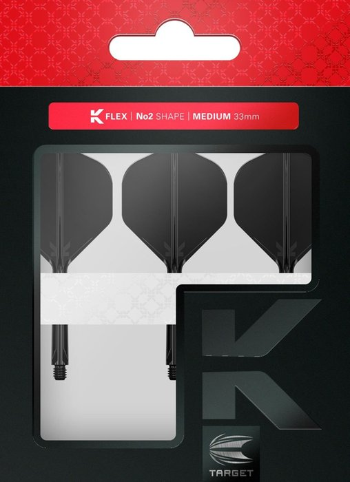 Target K-Flex Black NO2 Dart Flights