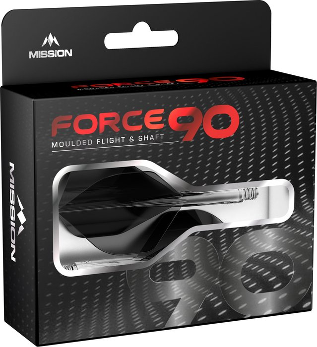 Mission Force 90 Gradient Transparent Black NO2 Dart Flights