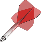Mission Force 90 Gradient Transparent Red NO2 Dart Flights