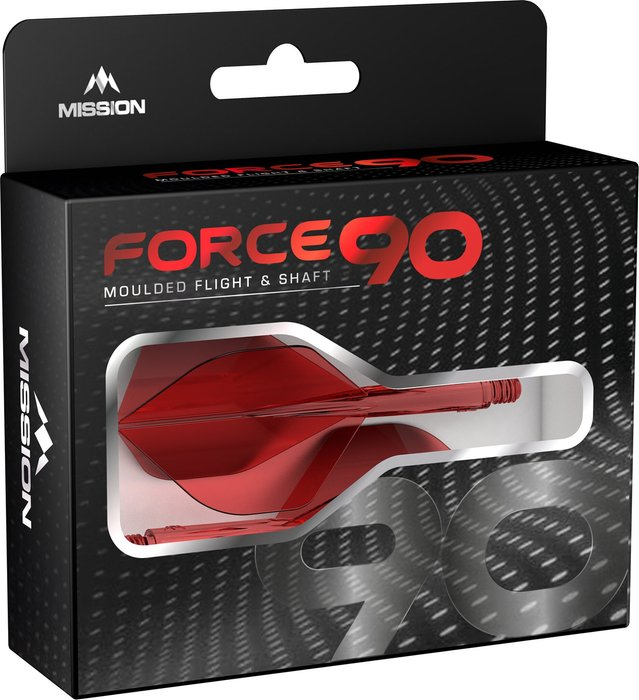 Mission Force 90 Gradient Transparent Red NO2 Dart Flights