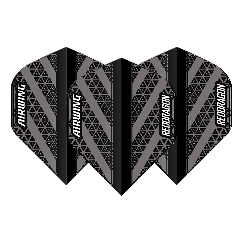 Red Dragon Airwing Black & Grey Standard Darts Flights