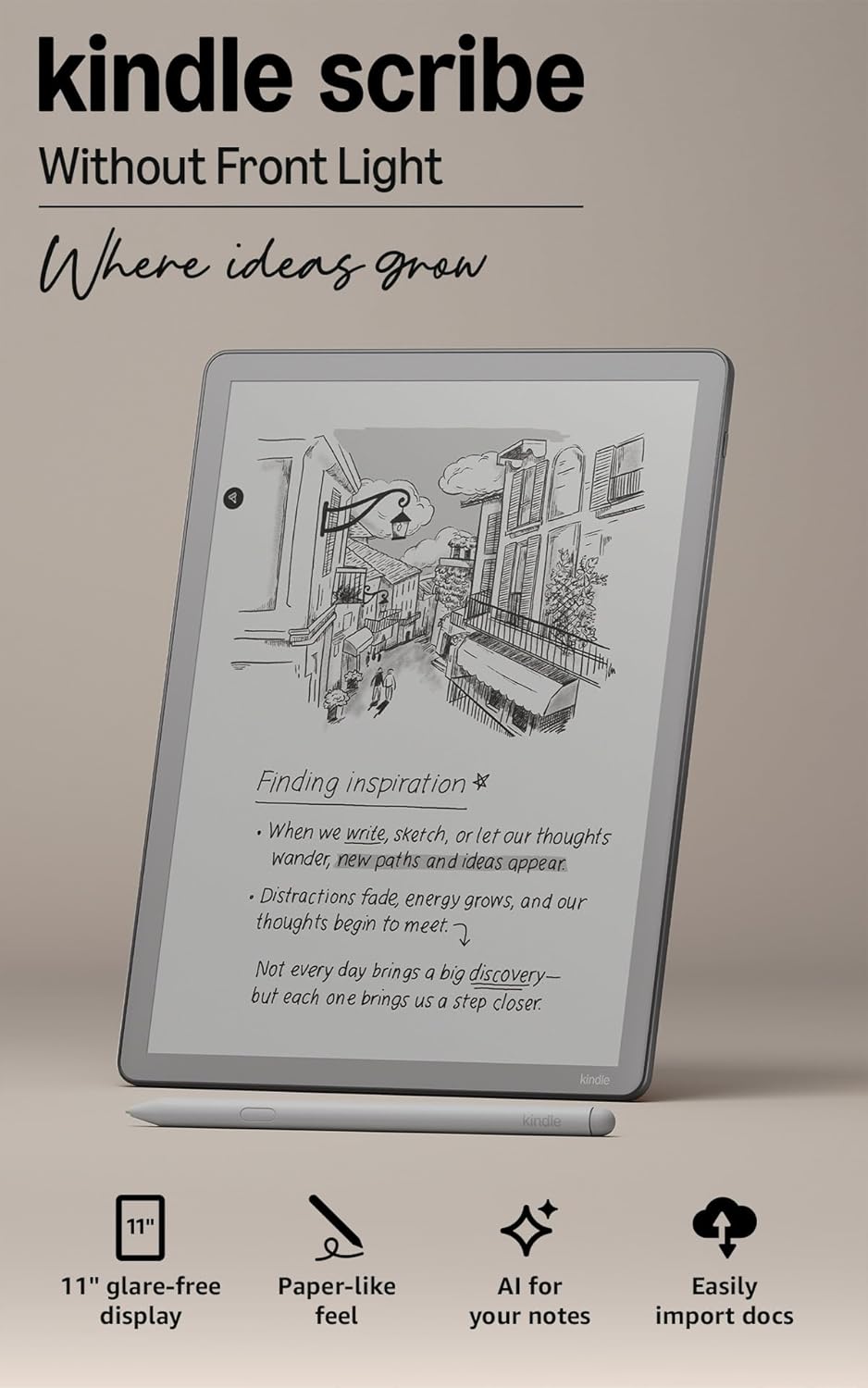 Kindle Scribe Without Front-Light