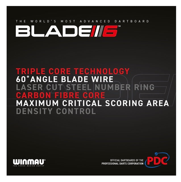 Winmau Blade 6 Triple Core PDC - Professional Dartboard
